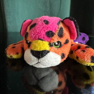 Lisa Frank Hunter Cheetah Stuffed Animal Retired Rare TY beanie baby